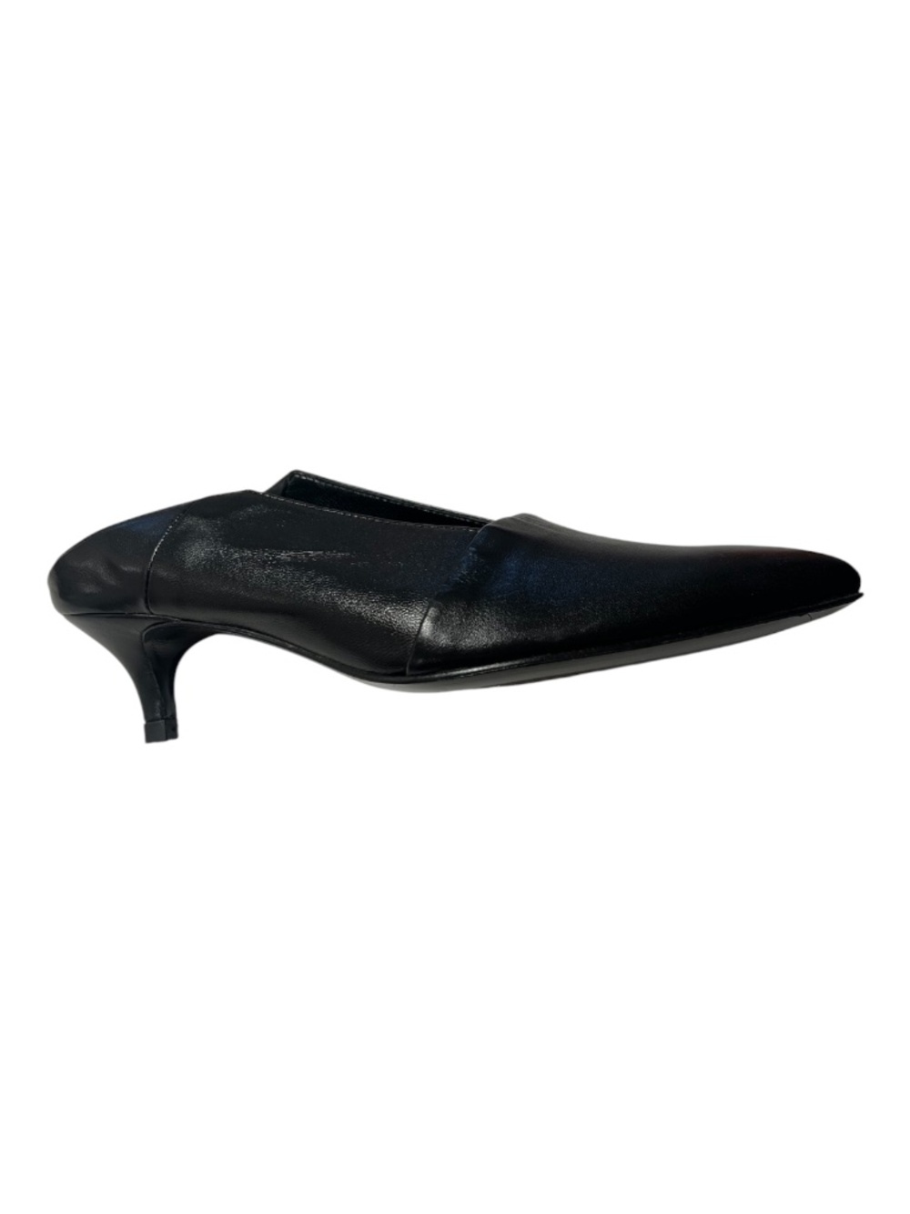 EUC++ Thakoon Black Leather Kitten Heel Mules Pointed Toe | EU 37 (US 7) - Picture 3 of 7